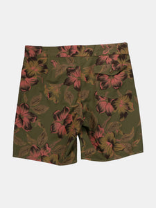 Ralph Lauren Men's Green / Pink Double RL Floral Board Shorts Short - 36