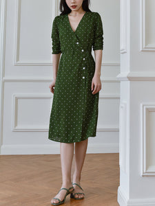 Jade Chiffon Tea Dress