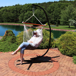 Tufted Victorian Hammock Swing with Stand