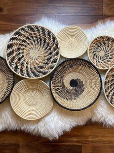 Moon’s Set of 7 African Baskets 12” Wall Baskets Set