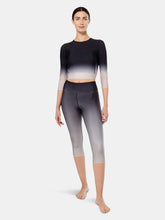 Load image into Gallery viewer, Black And Corda Tank Top 3/4 With Long Sleeves And Shade Print
