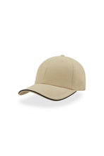 Load image into Gallery viewer, Pilot Piping Sandwich Premium Brush Cotton 6 Panel Cap - Natural