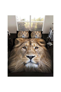 Lion Duvet Set - Brown/Black/Queen