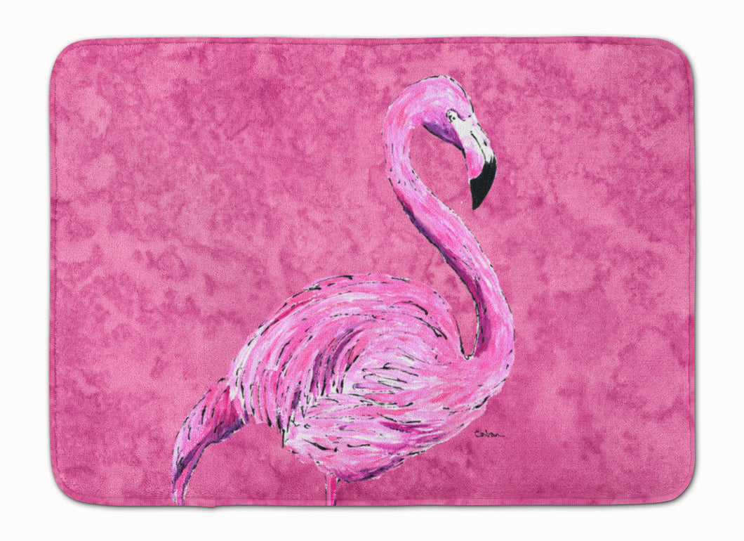 19 in x 27 in Flamingo on Pink Machine Washable Memory Foam Mat