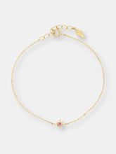 Load image into Gallery viewer, &quot;Celestial&quot; 14K Gold Tiny North Star Bracelet With Diamond, Ruby, Sapphire