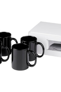 Bullet Ceramic Mug (4 Piece Gift Set) (Solid Black) (One Size)