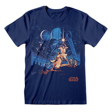 Load image into Gallery viewer, Star Wars Unisex Adult Poster T-Shirt (Navy)
