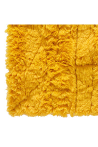 Furn Tundra Throw with Faux Fur Design (Ochre Yellow) (One Size)