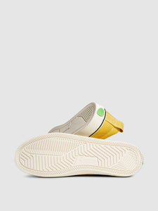 OCA Low Stripe Spice Yellow Canvas Contrast Thread Sneaker Women