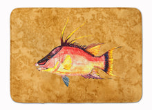 Load image into Gallery viewer, 19 in x 27 in Hog Snapper on Gold Machine Washable Memory Foam Mat