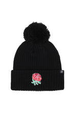 Load image into Gallery viewer, Unisex Adult 22/23 England Rugby Bobble Beanie - Black