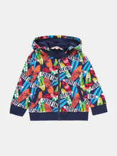 Load image into Gallery viewer, Navy Surfboard Zip up Cardigan