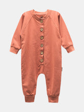 Load image into Gallery viewer, Terra Cotta Logo Button Jumpsuit