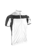Load image into Gallery viewer, Spiro Mens Bikewear/Cycling 1/4 Zip Cool-Dry Performance Fleece Top/Light Jacket (White / Black)
