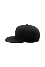 Load image into Gallery viewer, Snap Back Flat Visor 6 Panel Cap Pack Of 2 - Black