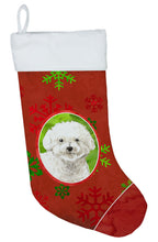 Load image into Gallery viewer, Christmas Snowflakes Bichon Frise Christmas Stocking