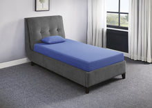 Load image into Gallery viewer, Aura 7&quot; Blue Twin Gel-Infused Memory Foam Firm Mattress Set