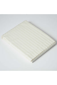 Belledorm 540 Thread Count Satin Stripe Flat Sheet (Ivory) (Full) (UK - Double)