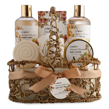 Load image into Gallery viewer, Lovery Home Spa Gift Basket - Honey &amp; Almond Scent - Luxury Set
