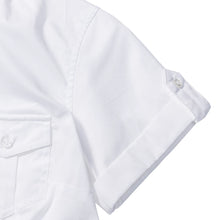 Load image into Gallery viewer, Russell Collection Womens/Ladies Short / Roll-Sleeve Work Shirt (White)