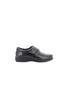 Load image into Gallery viewer, Mens Fuller Fitting Superlight Touch Fastening Leather Shoes - Black