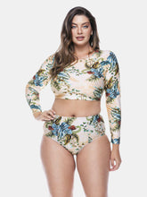 Load image into Gallery viewer, Plus Size High Waisted Bikini Bottom in Douro Print