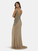 Load image into Gallery viewer, 29499 - Embellished Long Dress With Thigh High Slit