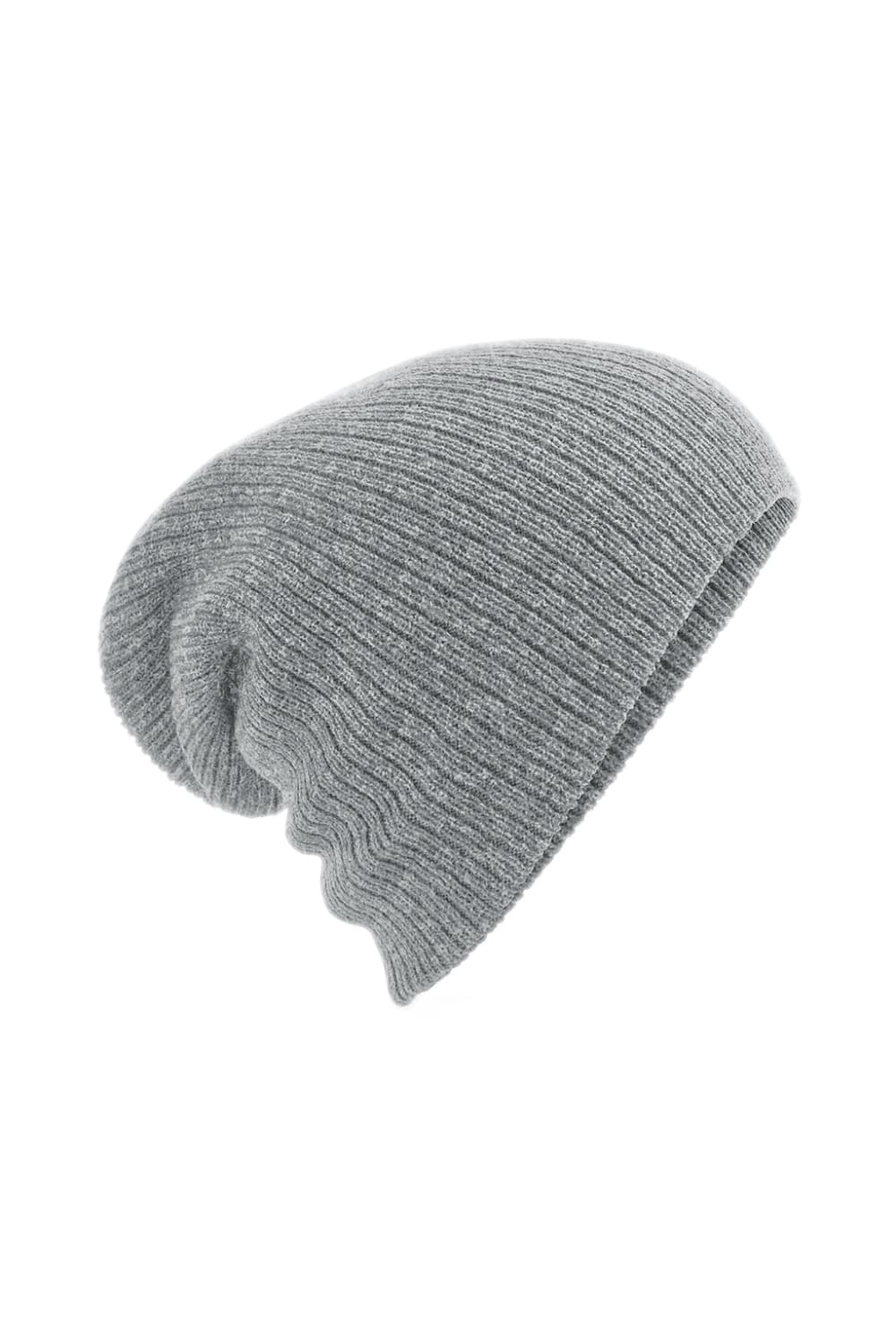 Heavy Gauge Slouch Beanie - Heather Gray