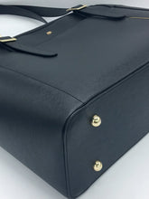 Load image into Gallery viewer, Miley - Black Vegan Leather Laptop Bag