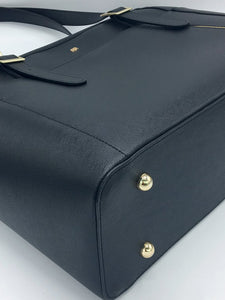 Miley - Black Vegan Leather Laptop Bag