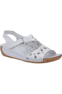 Womens/Ladies Barcelona Leather Sandals - White