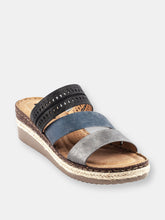 Load image into Gallery viewer, Lupe Black Multi Wedge Sandals