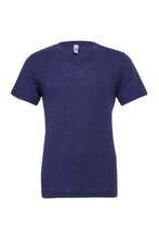 Load image into Gallery viewer, Canvas Mens Triblend V-Neck Short Sleeve T-Shirt (Navy Triblend)