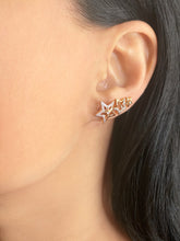 Load image into Gallery viewer, Starburst Diamond Ear Climbers In Sterling Silver