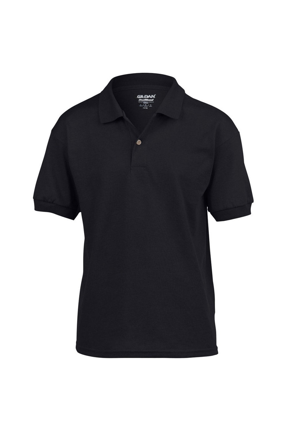 Gildan DryBlend Childrens Unisex Jersey Polo Shirt (Pack of 2) (Black)
