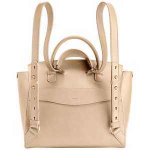 Wavia Bag Champagne | Beige leather backpack