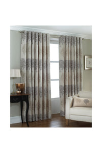 Riva Home Oakdale Tree Design Eyelet Curtains (Silver) (66 x 54in (168 x 137cm))