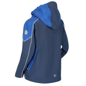 Regatta Childrens/Kids Acidity IV Reflective Hooded Softshell Jacket (Dark Denim/Nautical Blue)