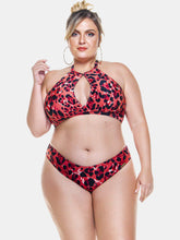 Load image into Gallery viewer, Plus Size Savana Print Crop Top with Cleavage Hole