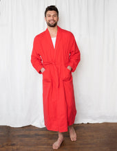 Load image into Gallery viewer, Mens Solid Color Flannel Robe