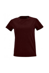 SOLS Womens/Ladies Imperial Fit Short Sleeve T-Shirt (Oxblood)