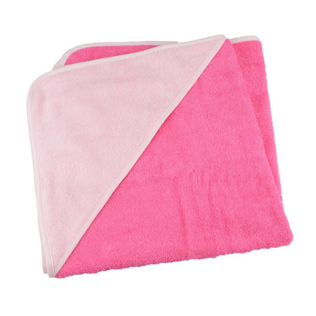 A&R Towels Baby/Toddler Babiezz Medium Hooded Towel (Pink/Light Pink) (One Size)