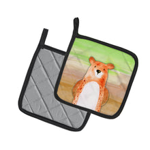 Load image into Gallery viewer, Bear Watercolor Pair of Pot Holders