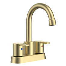 Load image into Gallery viewer, Alamo 4&quot; Surface Mounted 2 Handles Bathroom Faucet With Drain Kit Included In Brushed Gold