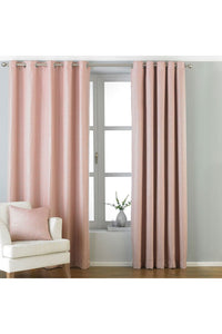 Riva Home Atlantic Eyelet Ringtop Curtains (Blush Pink) (90 x 54in)