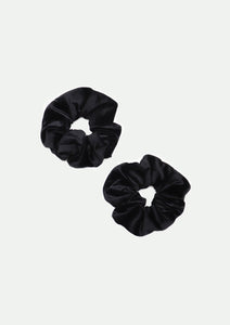 Black Velvet Hair Scrunchie Duo