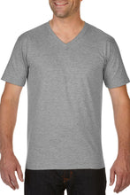 Load image into Gallery viewer, Gildan Mens Premium Cotton V Neck Short Sleeve T-Shirt (Sport Grey)