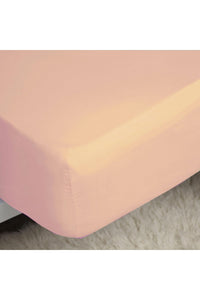 Belledorm 200 Thread Count Cotton Percale Deep Fitted Sheet (Pink) (King) (UK - Superking)