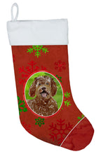 Load image into Gallery viewer, Christmas Snowflakes Labradoodle Christmas Stocking