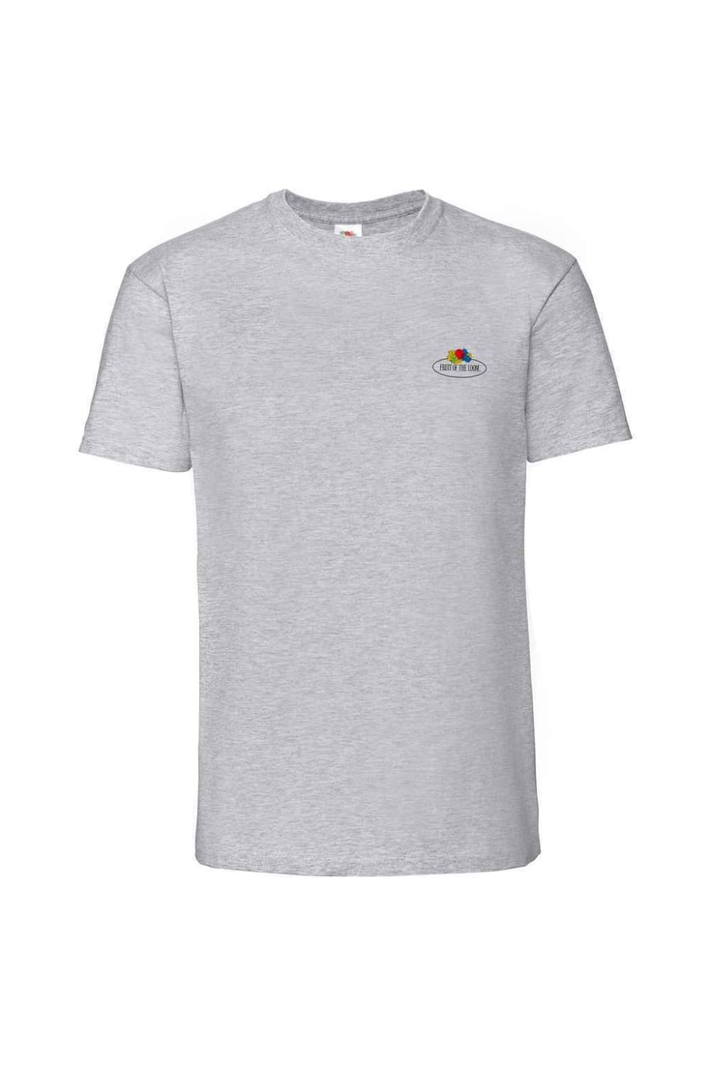 Fruit of the Loom Mens Vintage Small Logo T-Shirt (Gray Heather)